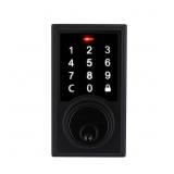 SQUARE MATTE BLACK ELECTRONIC SINGLE CYLINDER TOUC