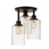ANNECY 3-LIGHT OIL RUBBED BRONZE SEMI-FLUSH MOUNT