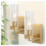 $114 HARPER 4.5 IN. 1-LIGHT BRASS GOLD/CLEAR COAST