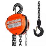 MANUAL CHAIN HOIST 1-TON 2200 LBS. CAPACITY HAND C
