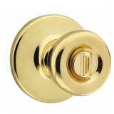 TYLO POLISHED BRASS BED/BATH DOOR KNOB WITH LOCK