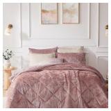 INTELLIGENT DESIGN TWIN COMFORTER SET, VELVET COMF