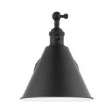 SALEM 1-LIGHT MIDNIGHT BLACK WALL SCONCE WITH MIDN