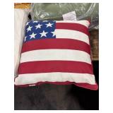 RED, WHITE, AND BLUE ACCENT PILLOW