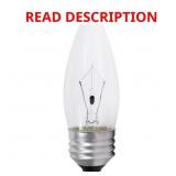 1 LOT (6) 40-WATT B10 E26 DOUBLE LIFE INCANDESCENT