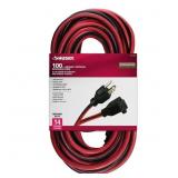 100 FT. 14/3 INDOOR/OUTDOOR EXTENSION CORD, RED AN