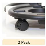 (2 PACK) MAINSTAYS 14.5 INCH ROUND RESIN BLACK PLA