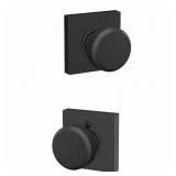 BOWERY MATTE BLACK PASSAGE HALL/CLOSET DOOR KNOB W