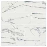 $14285 320SF CARRARA AZUL POLISHED WHITE TILE GRAY