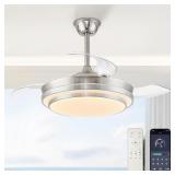 $110 LEDIARY RETRACTABLE CEILING FANS WITH LIGHTS