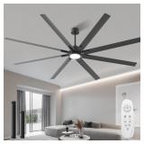 $200 CJOY 96 INCH LARGE CEILING FAN WITH LIGHTS, F