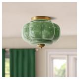 $229 MILK GLASS CEILING LIGHT FIXTURE - FARMHOUSE