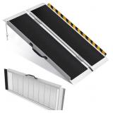 $123 4FT PORTABLE WHEELCHAIR RAMP, NON-SLIP ALUMIN