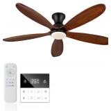$179 52 INCH FLUSH MOUNT CEILING FANS WITH LIGHTS,