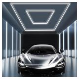 $130 MODERN HEXAGON LED GARAGE LIGHT: HIGHER BRIGH