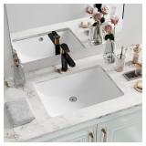 UNDERMOUNT BATHROOM SINK RECTANGLE, HUGSLEEK INTER