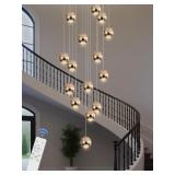 $538 YKOLUPTY STAIRCASE CHANDELIER CRYSTAL CEILING
