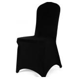 50 PCS BLACK POLYESTER SPANDEX CHAIR COVERS - STRE