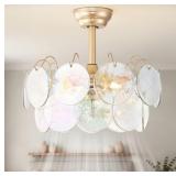 20" GOLD CRYSTAL FANDELIER CEILING FANS WITH LIGHT
