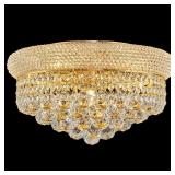 $299 7 - LIGHT FLUSH MOUNT CRYSTAL CHANDELIER FOR