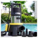 SUMP PUMP SUBMERSIBLE 7000GPH STAINLESS STEEL WATE