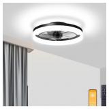 VOLISUN LOW PROFILE CEILING FANS WITH LIGHTS AND R