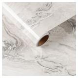 CRE8TIVE 24"X118" GLOSSY BEIGE SILVER MARBLE CONTA