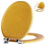 ANGOL SHIOLD GLITTER TOILET SEAT MOLDED WOOD ROUND