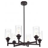6 LIGHT FARMHOUSE CHANDELIER CLASSIC PENDANT LIGHT