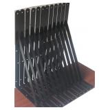 12 PACK L22 X H 12" BLACK HEAVY DUTY SHELF BRACKET