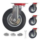 8 INCH HEAVY DUTY CASTERS WHEELS SET OF 4, LARGE 3