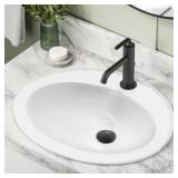 ELAVO 22 IN. OVAL DROP-IN TOP MOUNT BATHROOM SINK