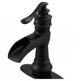 SINGLE HOLE SINGLE-HANDLE LOW-ARC BATHROOM FAUCET