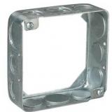 1 LOT (19) 4 IN. SQUARE METAL BOX 1/2 IN. AND 3/4