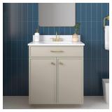 $449 MARCOTE 30 IN. SINGLE SINK GREIGE BATH VANITY