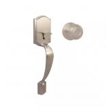 CASTLE SATIN NICKEL ENTRANCE DOOR HANDLESET WITH H