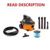 4 GALLON 5.0 PEAK HP PORTABLE WET/DRY SHOP VACUUM