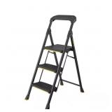 GORILLA LADDERS 3-STEP PRO-GRADE STEEL STEP STOOL,