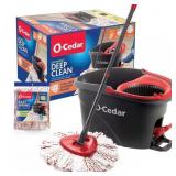 EASYWRING DEEP CLEAN MICROFIBER SPIN MOP WITH BUCK
