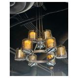 8-LITE GLASS DECORATIVE CHANDLIER