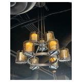 8-LITE GLASS DECORATIVE CHANDLIER