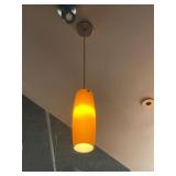 1 LOT: (17) GLASS PENDANT LIGHT, ORANGE