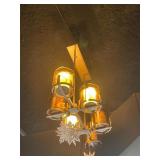 6-LITE GLASS DECORATIVE CHANDLIER
