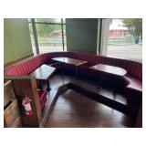 10-FT X 14 1/2-FT CORNER BOOTH SECTION W/ (3) TABL
