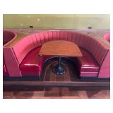 60 X 84 ROUND BOOTH SEATING SECTION W/ TABLE