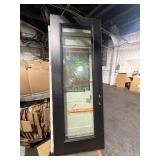 95.5 X 36 FULL VIEW PANEL DOUBLE BORE DOOR, BLACK