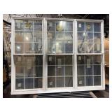 99X78 PELLA VINYL TRIPLE DOUBLE HUNG WINDOW WHITE