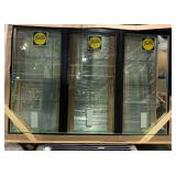 71X106 PELLA TRIPLE FIXED VINYL BLACK WINDOW