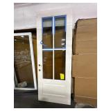 WHITE APPROX. 36ï¿½ X 95ï¿½ 4 GLASS PANEL DOUBLE BORE