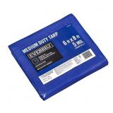 6 FT. X 8 FT. BLUE MEDIUM DUTY TARP